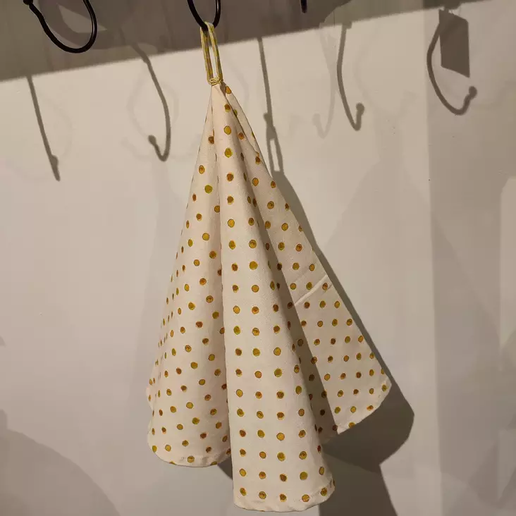 Keittiöpyyhe pyöreä kultaiset pallot - Keittiötekstiilit - 8717459771970 - 1