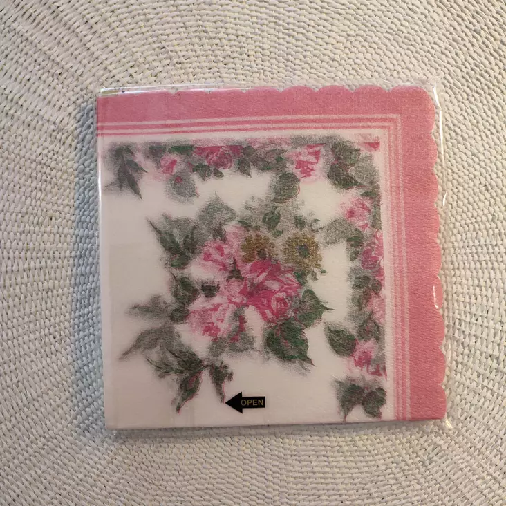 Japanilainen ohut servetti ruusut, kehys - Servetit - 1100020 - 1