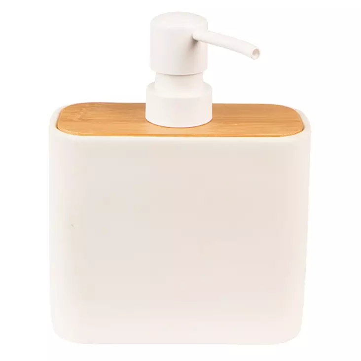 Keraaminen saippuapumppupullo valkoinen - Kylpyhuonetarvikkeet - 8717459822450 - 1
