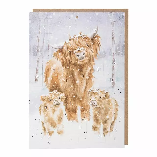 Wrendale joulukalenteri A4 + kuori - Joulukortti - 5056464306580 - 1