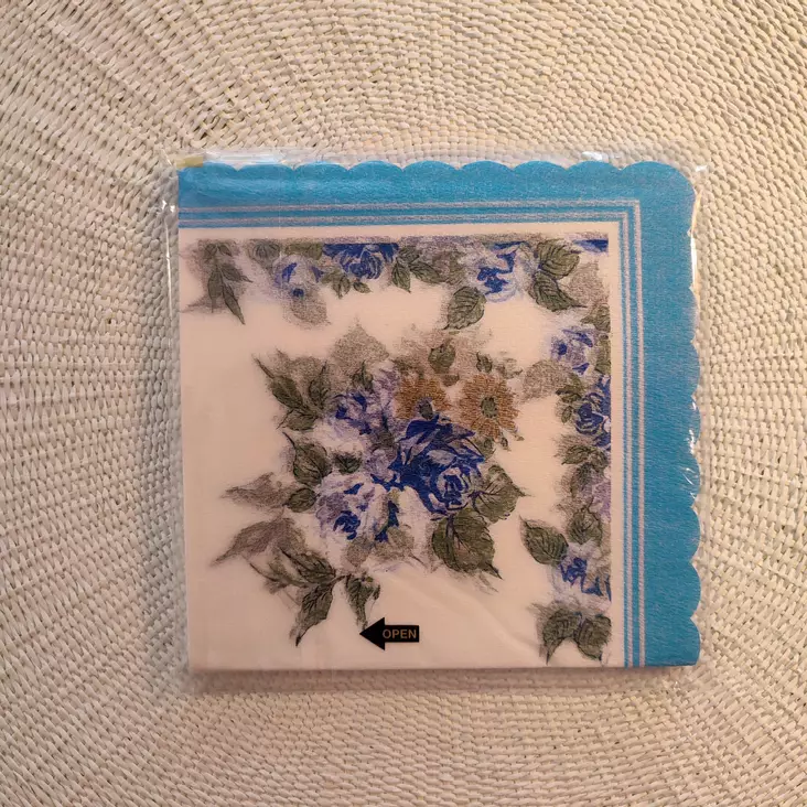 Japanilainen ohut servetti ruusut, kehys - Servetit - 1100021 - 1