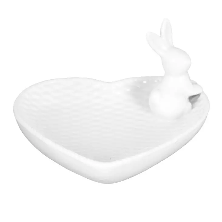 Koristekulho jänis pieni valkoinen sydän - Korit ja säilytys - 8717459821071 - 1