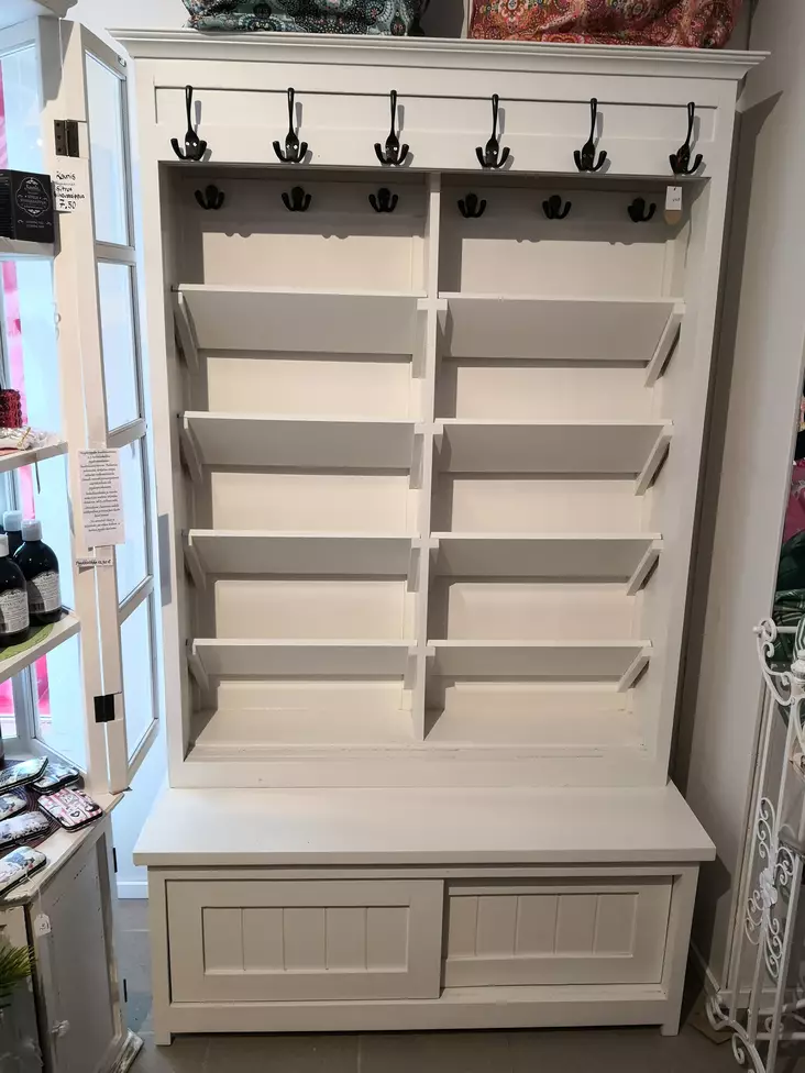 Nordal kenkähylly ant. valkoinen - Huonekalut - 7002 - 1