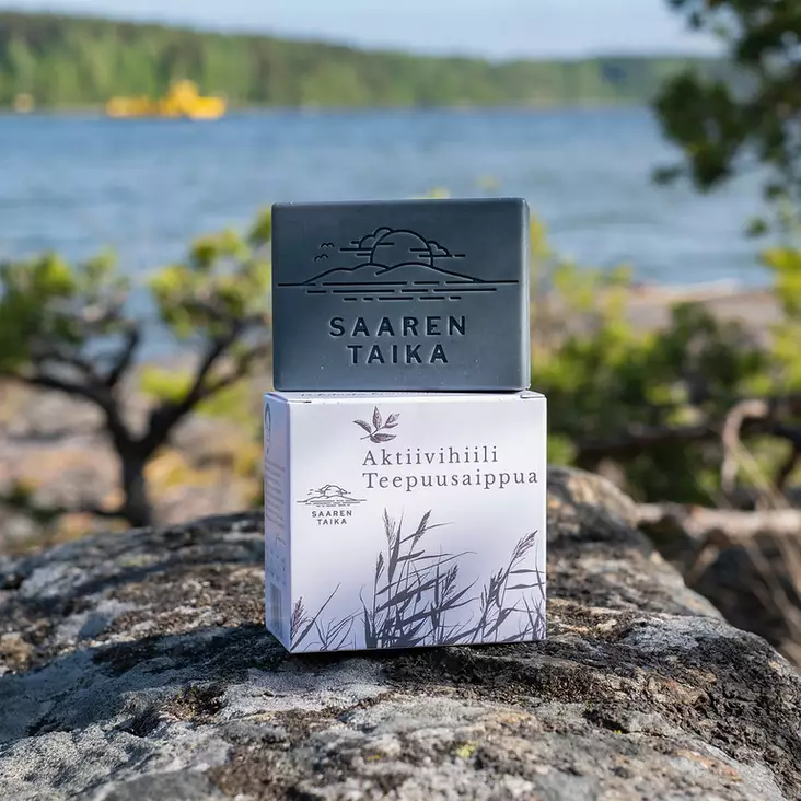 Saaren Taika Aktiivihiili Teepuusaippua - Saippuat - 6430069212832 - 1