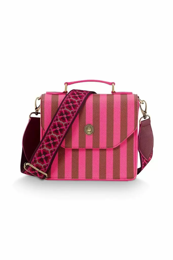 Olkalaukku Frances S Stripe Pink - Laukut ja kassit - 8721009923962 - 1