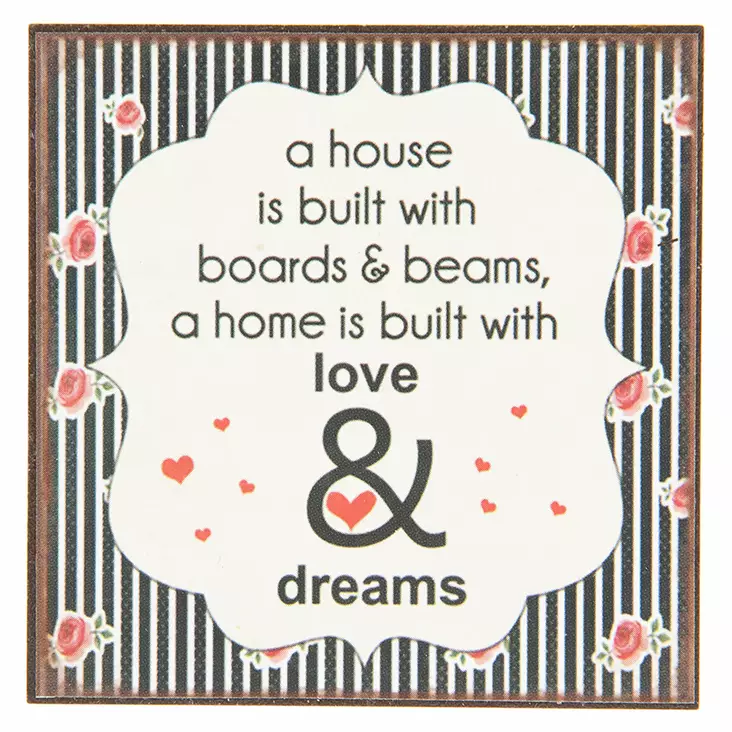 Magneetti "A house is built with..." - Jääkaappimagneetit - 8719425600253 - 1