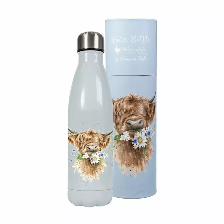 Wrendale vesipullo 500ml Daisy lehmä - Pullot - 5056464300304 - 2