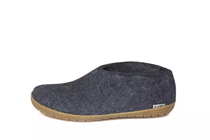 Glerups Denimin siniset normaalikantaiset huopatöppöset kumipohjalla - Huopatossut - 25014 - 1