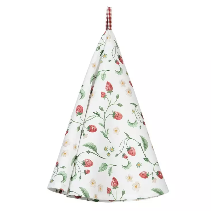 Keittiöpyyhe mansikat pyöreä - Keittiötekstiilit - 8717459772816 - 1