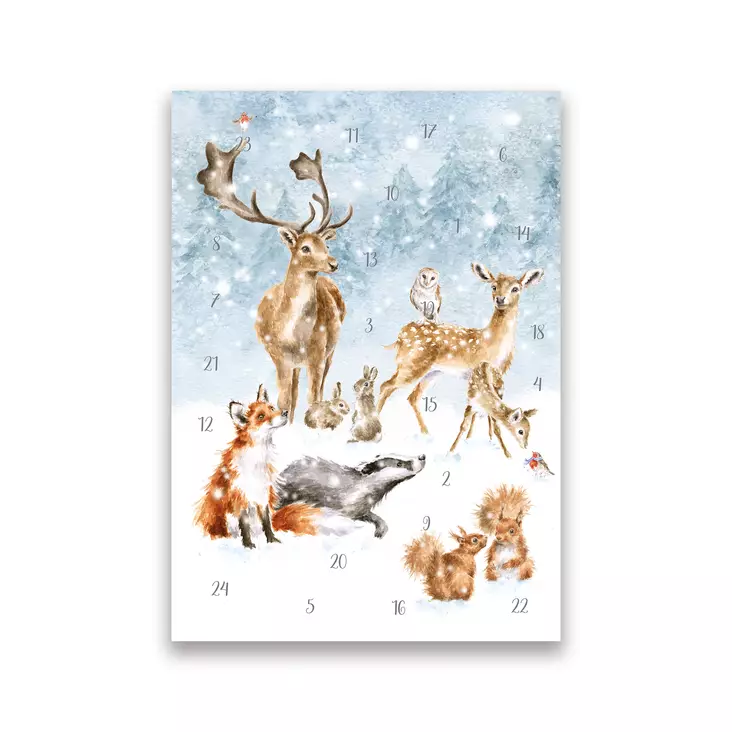 Wrendale joulukalenterikortti+kirjekuori - Joulukortti - 5056272910696 - 1