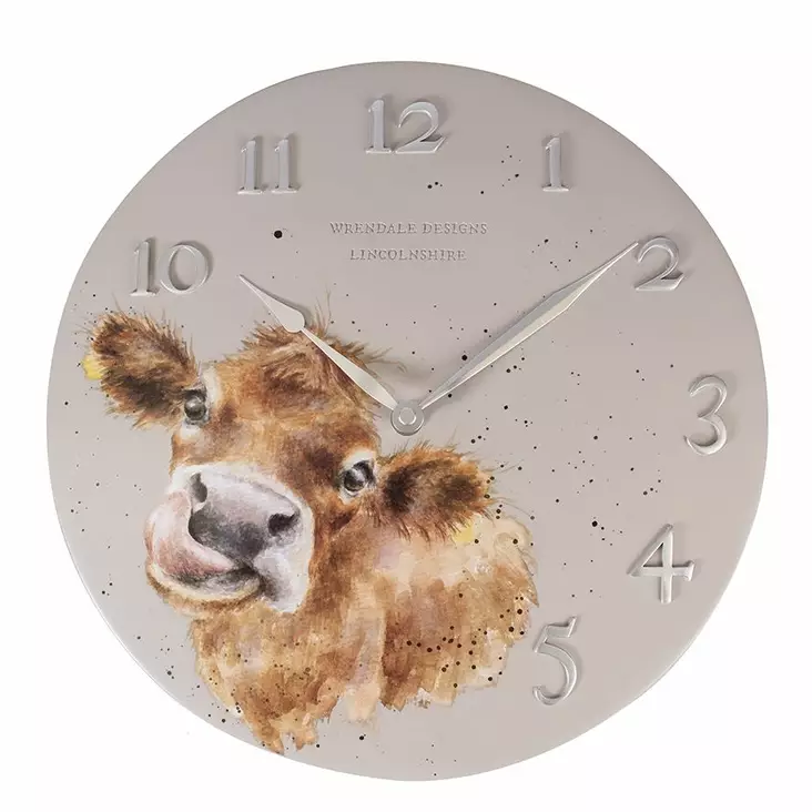 Wrendale seinäkello lehmä Cow - Seinäkellot ja pöytäkellot - 5056272910177 - 1