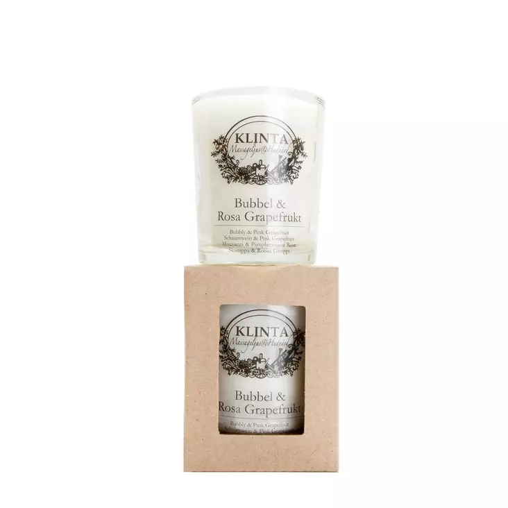Klinta hierontakynttilä skumppa & pinkki greippi 17