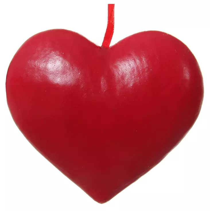 Punainen sydän 9cm - Joulukoristeet - 4741293504238 - 1