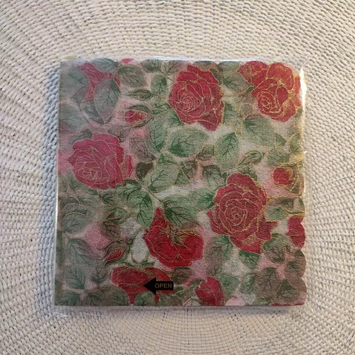 Japanilainen ohut servetti isot ruusut - Servetit - 1100018 - 1