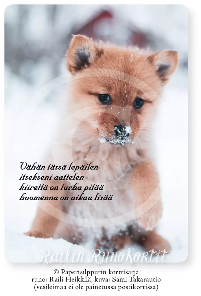 Railin runokortit Tuumaileva koiranpentu - Postikortti - 6430035782819 - 1