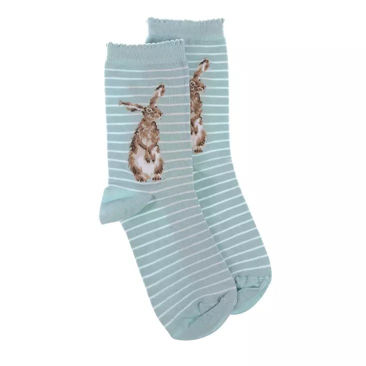 Wrendale Bambusukat Jänis turkoosi - Sukat - 5056272912959 - 1